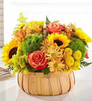 Harvest Sunflower Basket 